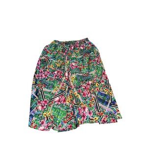 Cupio Women's XL Multicolor Floral Print Maxi Skirt Elastic Waist‎ Beach Resort